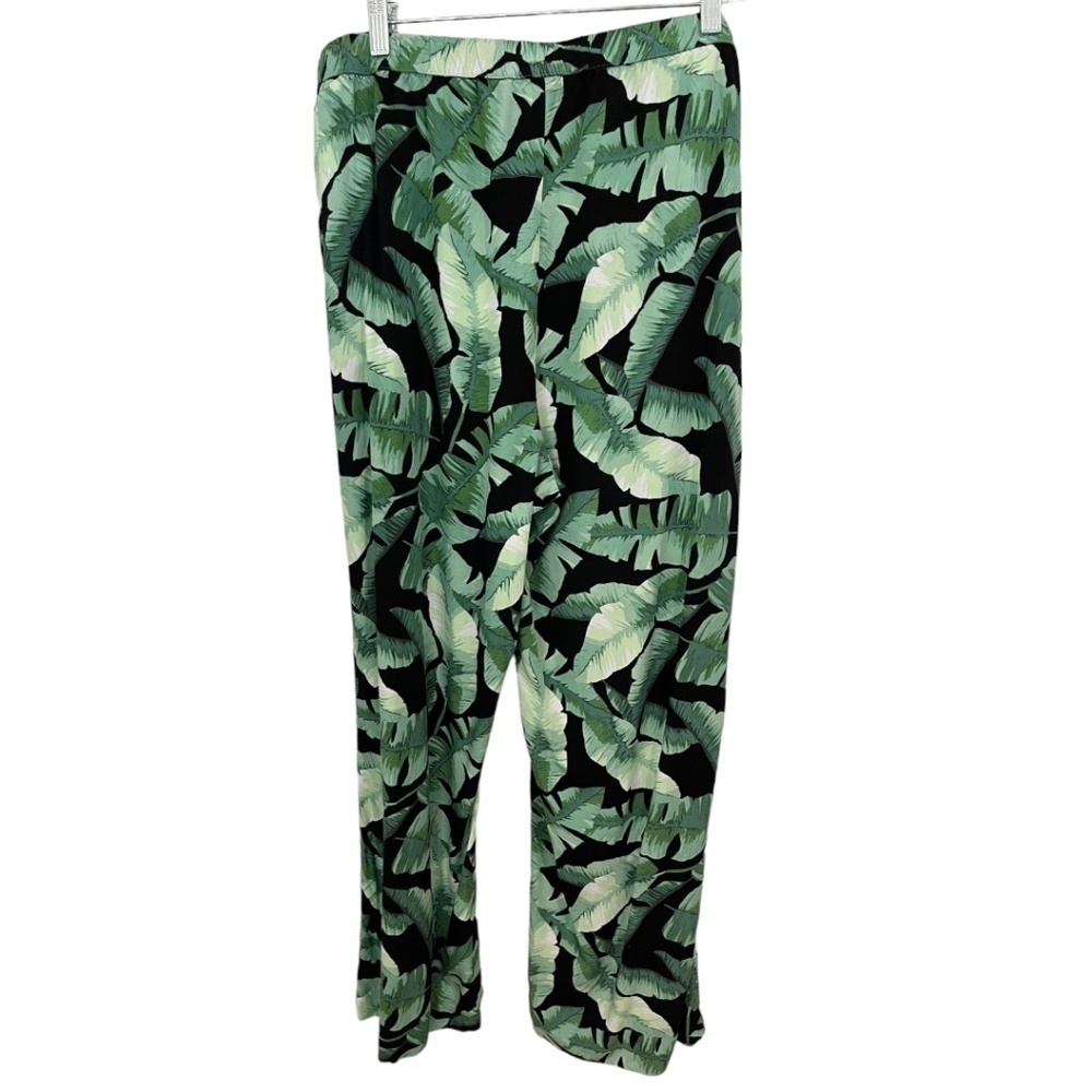 C. Wonder Plus Green Tropical Print Elastic Waist Pants Pockets! Size 22W